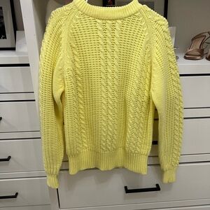 Yellow Cable Knit Sweater